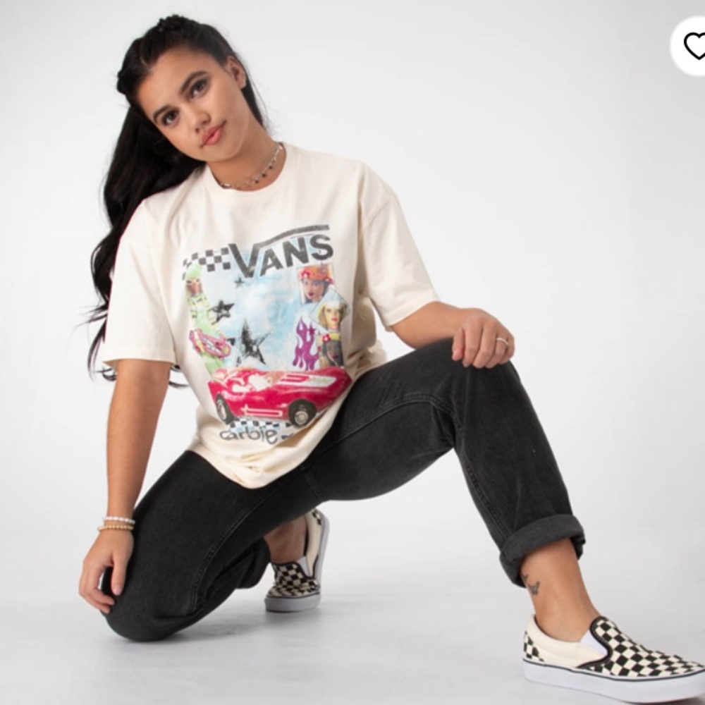 VANS x Barbie Retro Limited Edition Oversized Tee NWT Large, Limited Edition